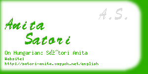 anita satori business card